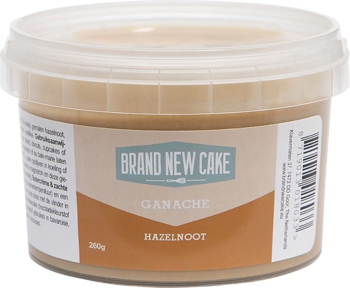 BrandNewCake® Hazelnoot Ganache 260gr - Kant en Klaar Ganache - Ready To Use