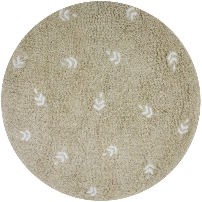 Puck Leaf Vloerkleed - 90 cm - Beige