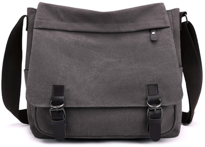 Heren schoudertas (crossbody) - grote capaciteit - Grijs