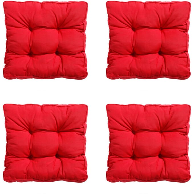 Madison - Zitkussen Florance Panama red - Ca. 47x47 cm - Set van 4