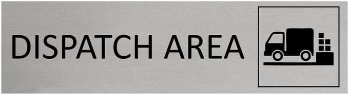 CombiCraft Aluminium deurbordje Dispatch area 165x45mm met tape - per stuk