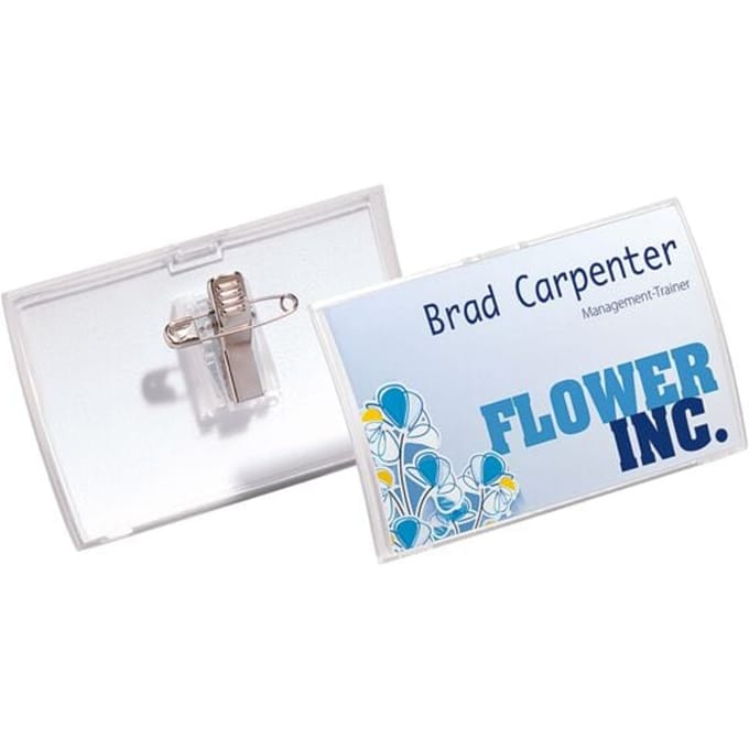 Durable badge met combiclip Click Fold formaat 40 x 75 mm
