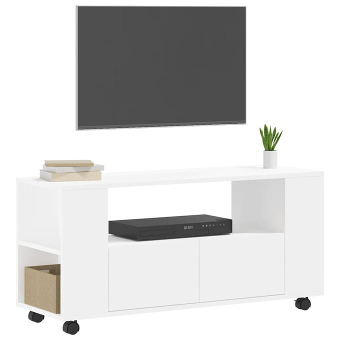 vidaXL - Tv-meubel - 102x34,5x43 - cm - bewerkt - hout - wit