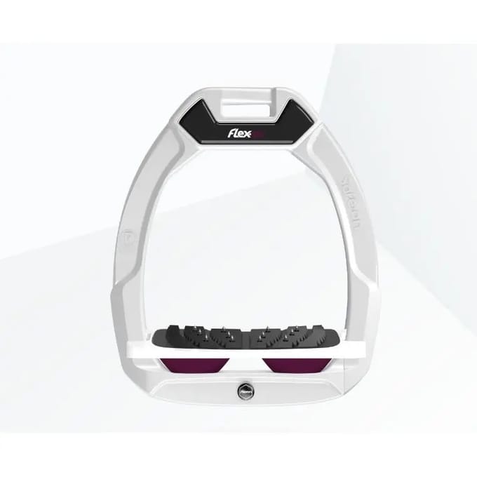 Veiligheidsbeugels voor paardrijden Ingebouwde Ultra Grip Wit/Wit/Paarse Flex-On Safe-On
