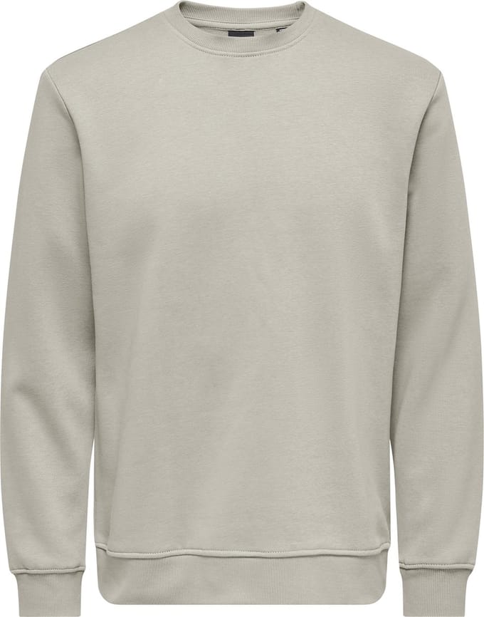 Only & Sons Connor Crew Neck Trui - Heren Sweater - Silver Lining