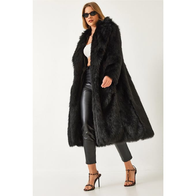 Lange Neppelsjas met Sjawlkragena