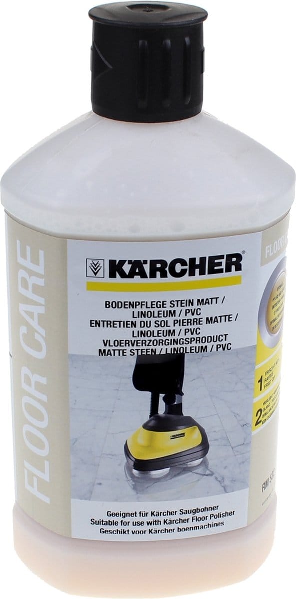 Kärcher Vloerverzorging Matte Steen / Linoleum / PVC RM 532, 1L - FP 303 - Verwijdert loopsporen - Vernieuwing glanslaag