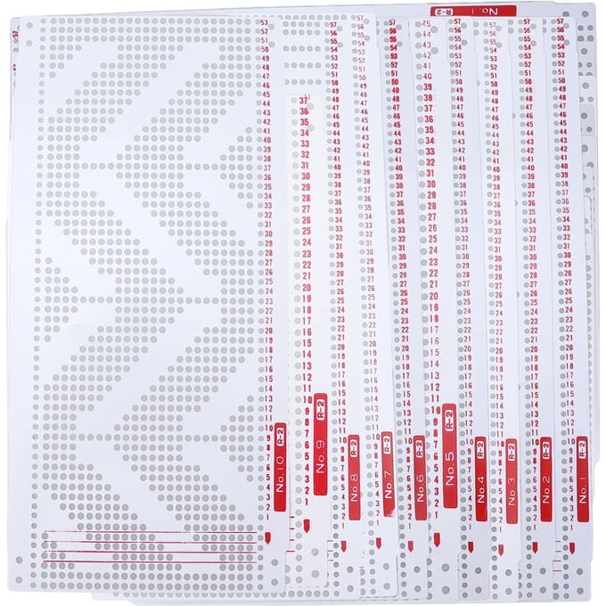 10 stuks Perforatiekaarten Plastic Wit Zacht Duurzaam Professioneel Geperforeerde Indexkaarten voor Huishouden white