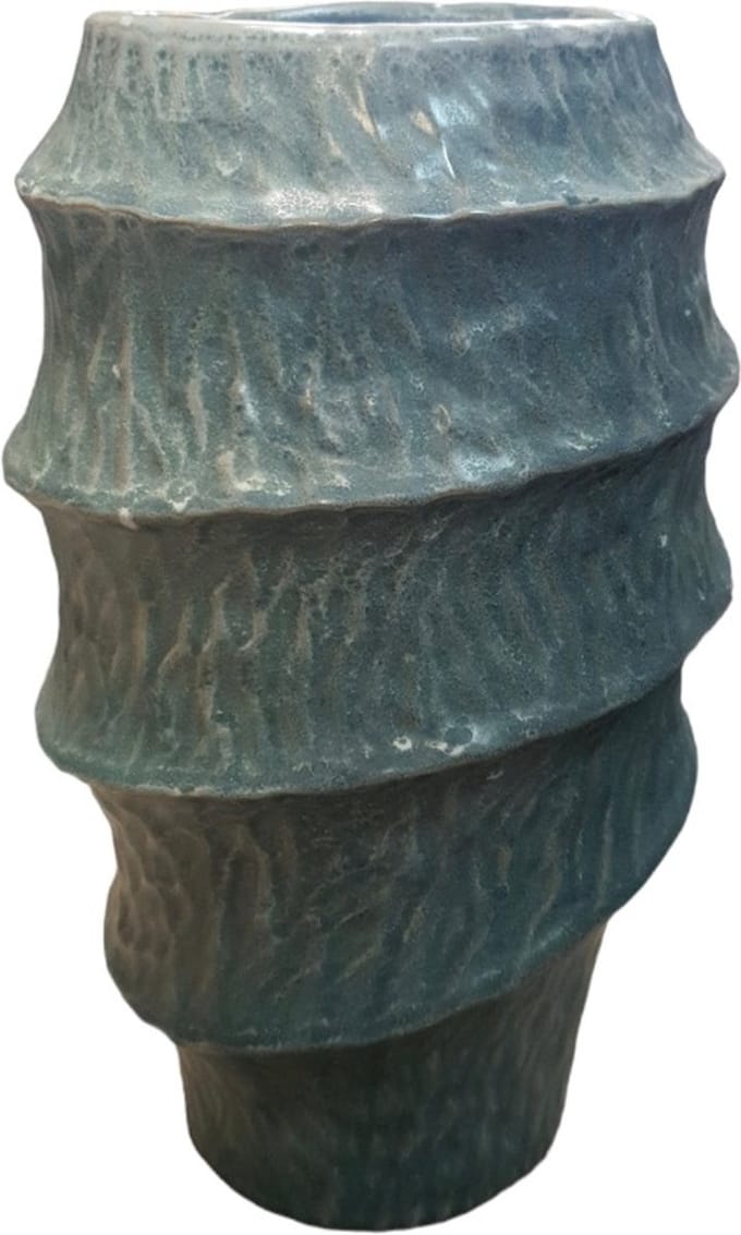Mica Decorations Vaas blauw groen H28,5 x D15,5cm