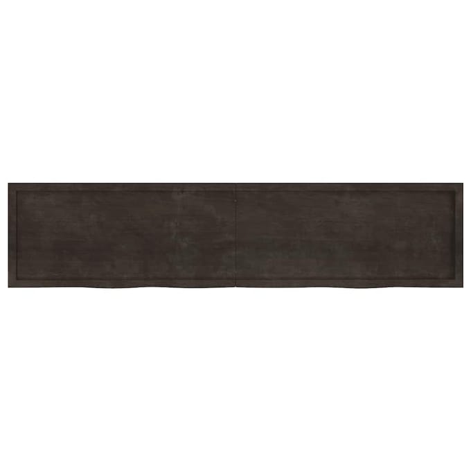 vidaXL - Wandschap - behandeld - massief - eikenhout - donkerbruin