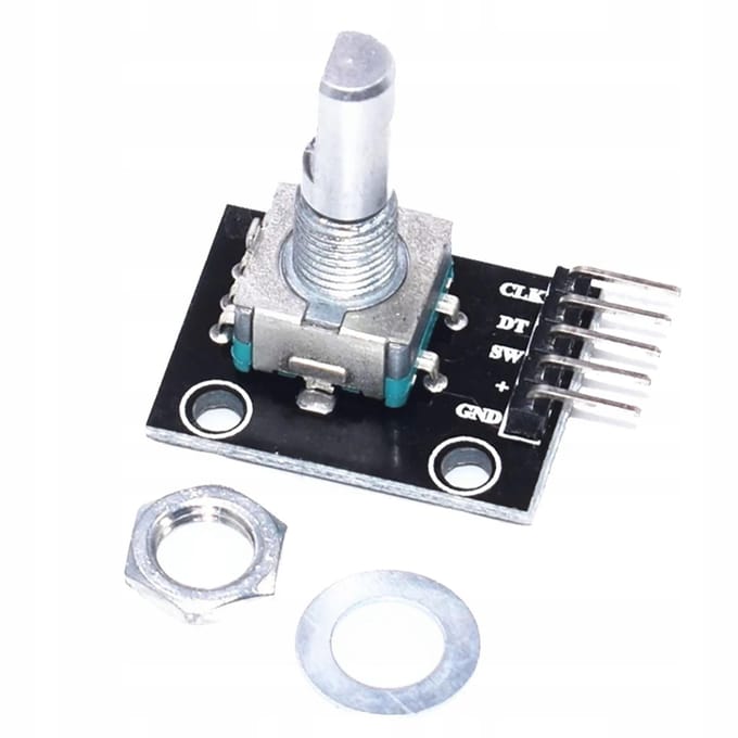 Rosfix Draai-Encoder Module met Knop - 20 Puls/Omwenteling - 2,54 Mm Raster, 360°