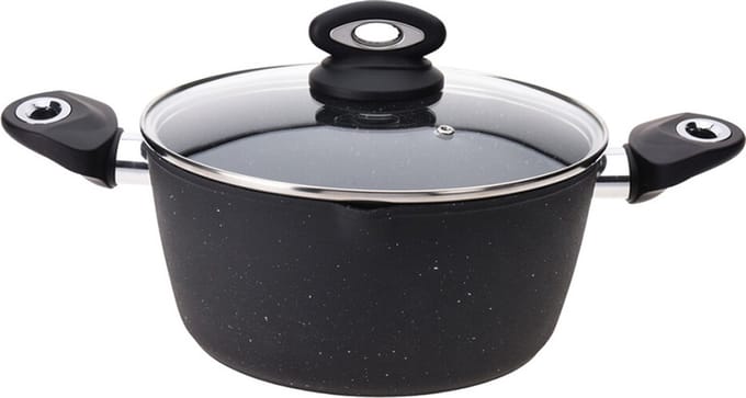 Excellent - Houseware - Braadpan - met - deksel - 24 - cm - gesmeed - aluminium