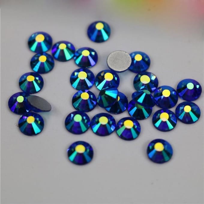 Strass steentjes DMC 5 A Hotfix Sapphire AB SS12