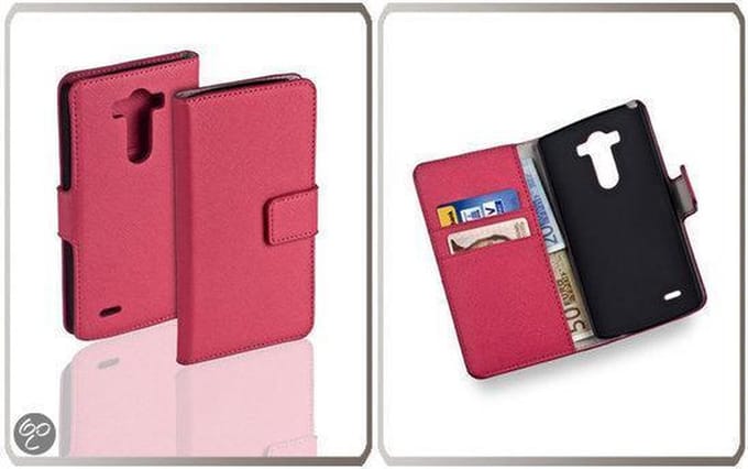HC Bookcase Flip Hoesje LG G3 Book/Wallet Case/Cover Roze