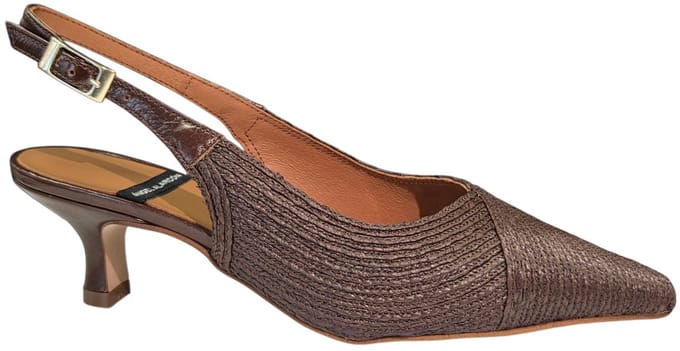 Angel Alarcon 26020 416D Cordela Testa Slingbacks Bruin Leer Dames - Bruin - 37