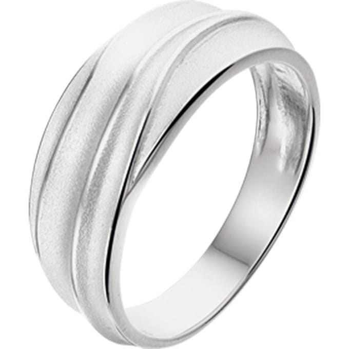 The Jewelry Collection Ring Poli/mat - Zilver - 17.25 mm