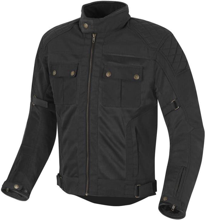Merlin Shenstone Zwart Wax Motorjas - Jas