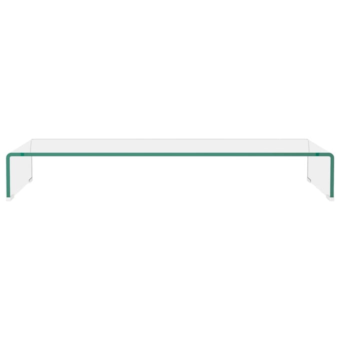 vidaXL - Tv-meubel/monitorverhoger - transparant - 90x30x13 - cm - glas