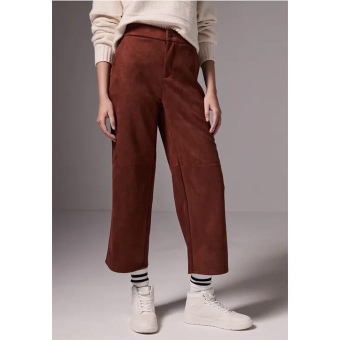 Velours-look broek