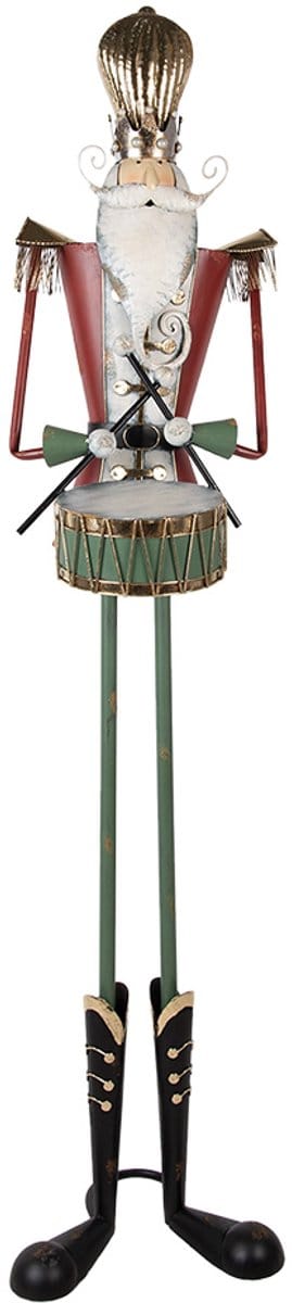 Clayre & Eef Kerstdecoratie Beeld Notenkraker 38x47x178 cm Metaal