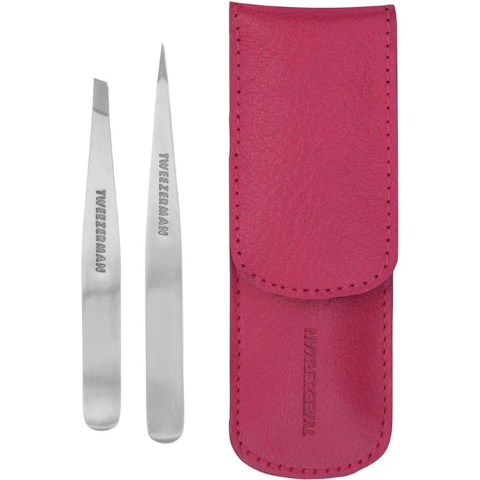Tweezerman Petite Tweeze Set With Pink Case 3 st