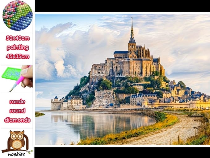50x40cm Diamond Painting Saint Michel (rond) nr 108