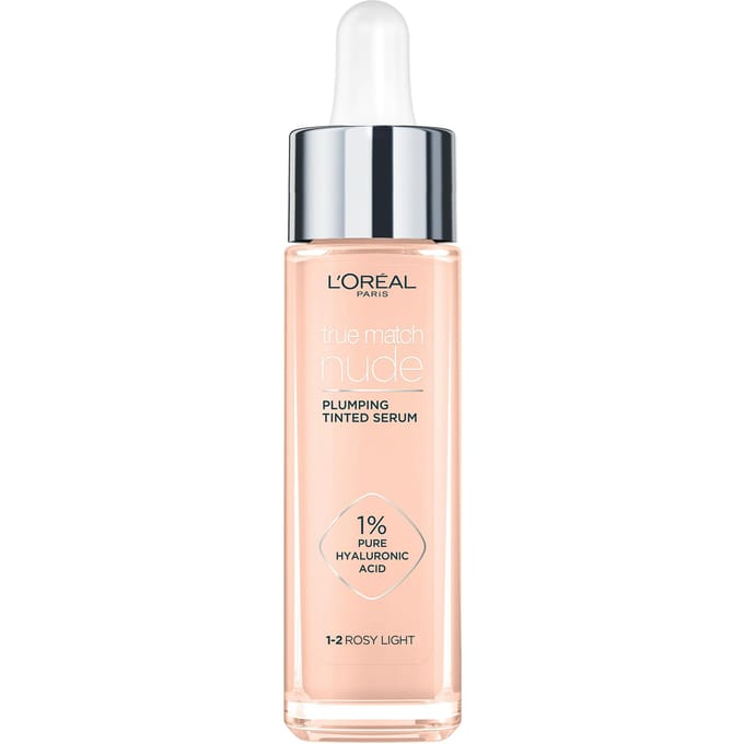 L'Oréal Paris True Match Nude Volumegevend Getint Serum Foundation met hyaluronzuur - 1-2 Rosy Light - 30ml - Vegan