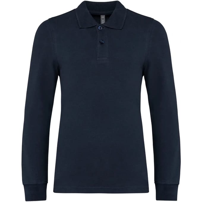 Kariban Kinderpolo lange mouwen K269 - Navy - 10/12 Y (10/12 ans)
