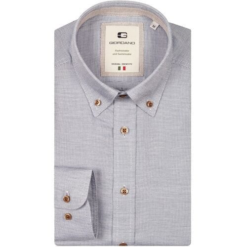 Giordano Overhemd Loretto Button Down Luxury Pinpoint Dobby Pastel Blauw / male
