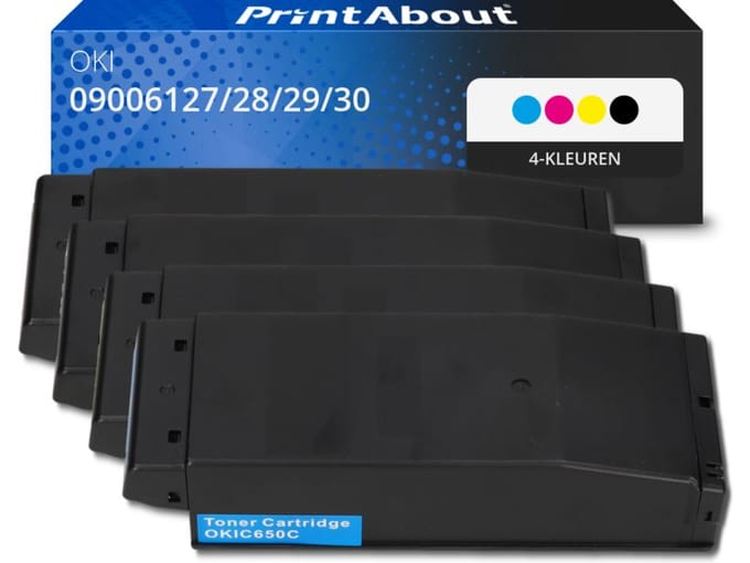 PrintAbout huismerk Toner 09006127/28/29/30 4-kleuren Multipack Geschikt voor OKI