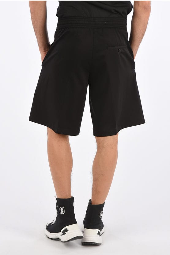 CITY Shorts met trekkoord in zwart