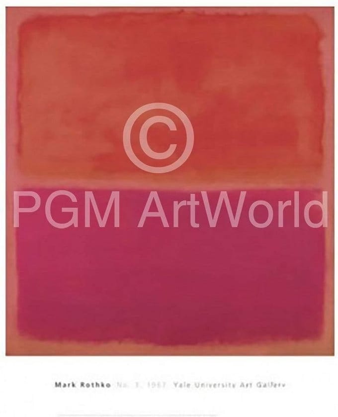 Kunstdruk Mark Rothko - No, 3, 1967 71x81cm