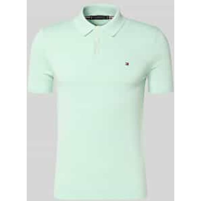 regular fit gebreid poloshirt van puur katoen