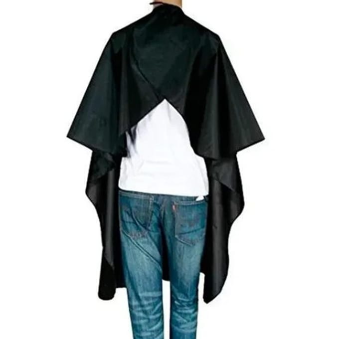 Cape de Coupe de Cheveux Noire Imperméable Respirante Réglable Cape de Coiffure pour Salon de Coiffure gray