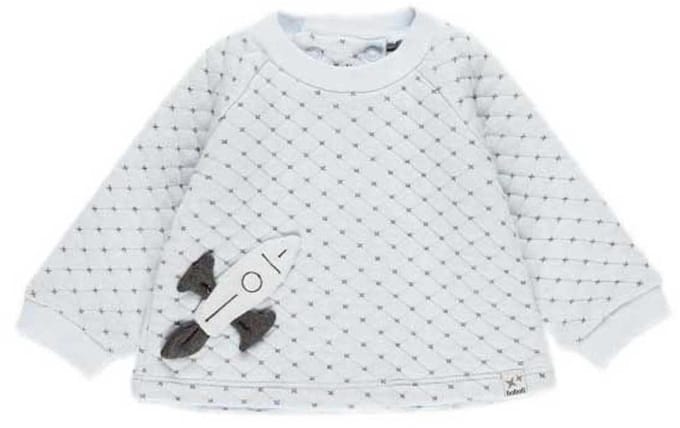 Boboli Double Face Sweatshirt Wit,Blauw 0 Months Meisje