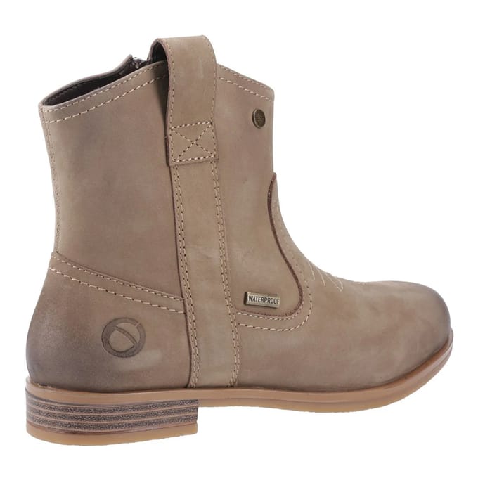 Cotswold Dames Signet Leren Enkellaarsjes (Taupe)
