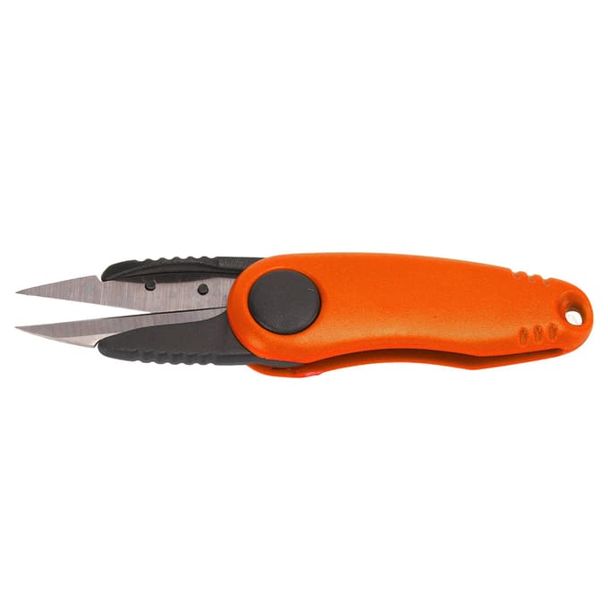 Ciseaux de pêche en forme de crevette, ciseaux pliants pour matériel de pêche, coupe-fil de pêche, orange black