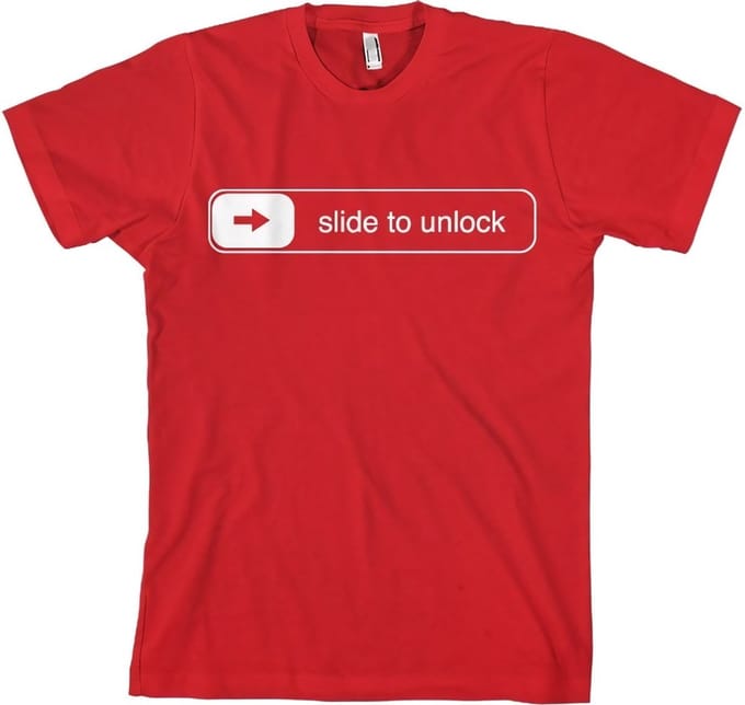 Hybris Slide To Unlock T-shirt rood
