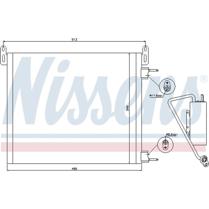 Condensator, airconditioning NISSENS 94805