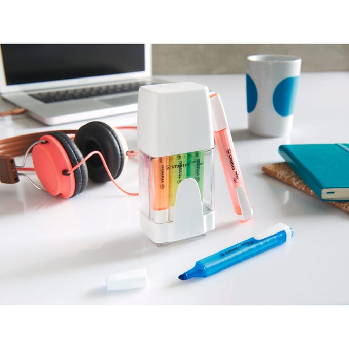 STABILO swing cool - Markeerstift - Perfect Voor Onderweg - Etui Met 6 Kleuren
