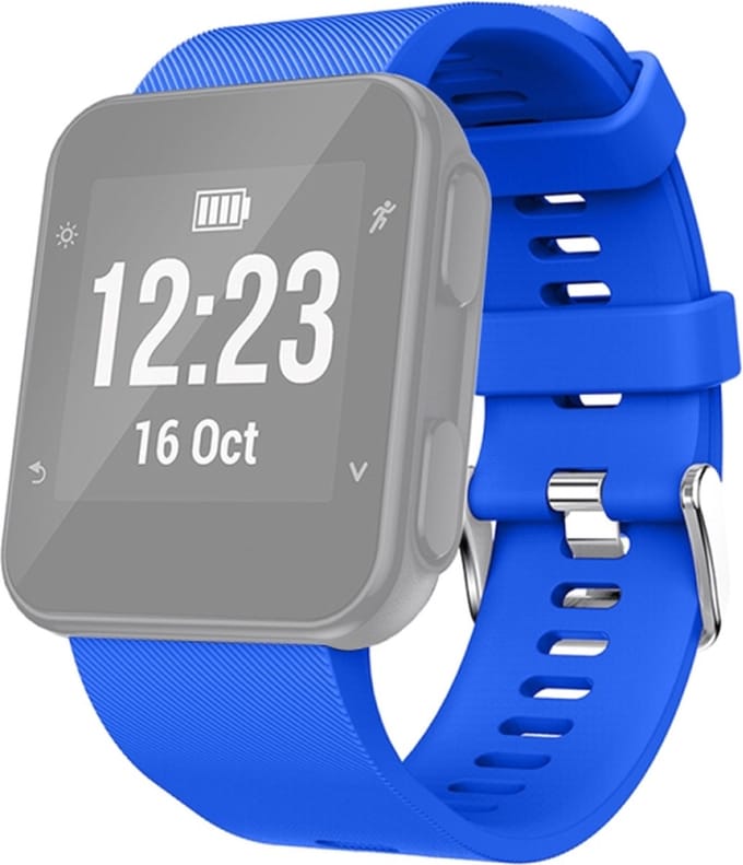 Siliconen bandje - geschikt voor Garmin Forerunner 30 / 35 - blauw