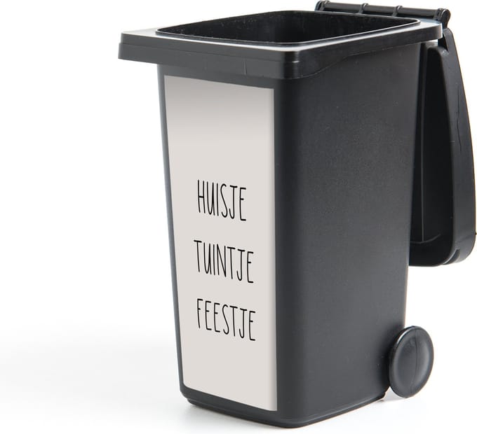 Container sticker Tekst - Tuin - Huisje tuintje feestje - Quotes - 38x80 cm - Kliko sticker
