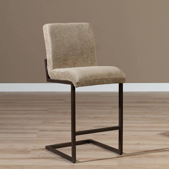 Bronx71® Velvet barkruk Lio taupe 70 cm - barstoel