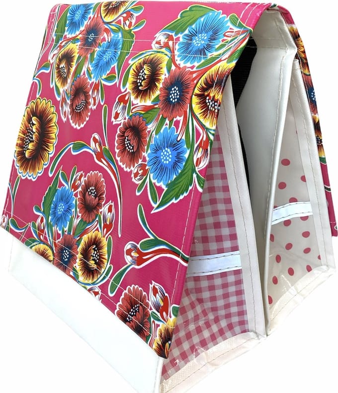 Du Baj  Mexi Kidz Floral Hot Pink - Dubbele Kinderfietstas - 18 l - Roze