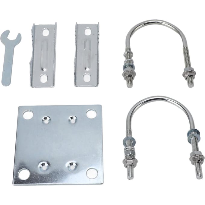 Antenne Mast Pijpbevestiging Stabiele Ondersteuning Flexibele Verstelling Aluminiumlegering Antenne Mast Beugel Bevestiging voor Dak Muur Set 2 white