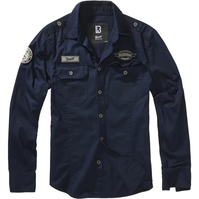 Brandit - Luis vintageshirt Overhemd - 7XL - Donkerblauw