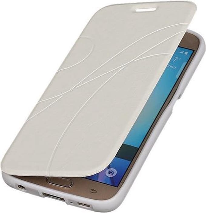 Bestcases Wit TPU Booktype Motief Hoesje Samsung Galaxy S6