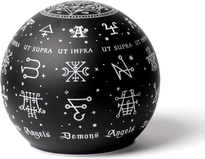 Alchemy - Angels & Demons Globe Light Tafellamp - Zwart