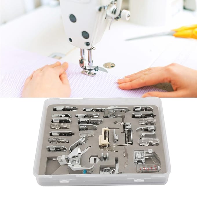 Huishoudelijke Multifunctionele Naaimachine Drukvlakvoet Set (62 stuks) gray