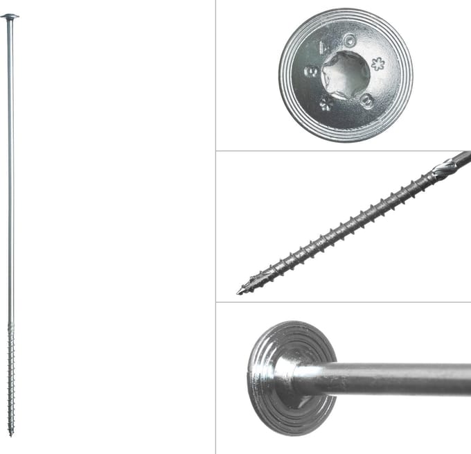 Wovar Tellerkopschroeven Verzinkt 8.0 x 400 mm Torx 40 | Doos 50 Stuks